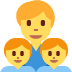 👨‍👦‍👦 family: man, boy, boy display on Twitter